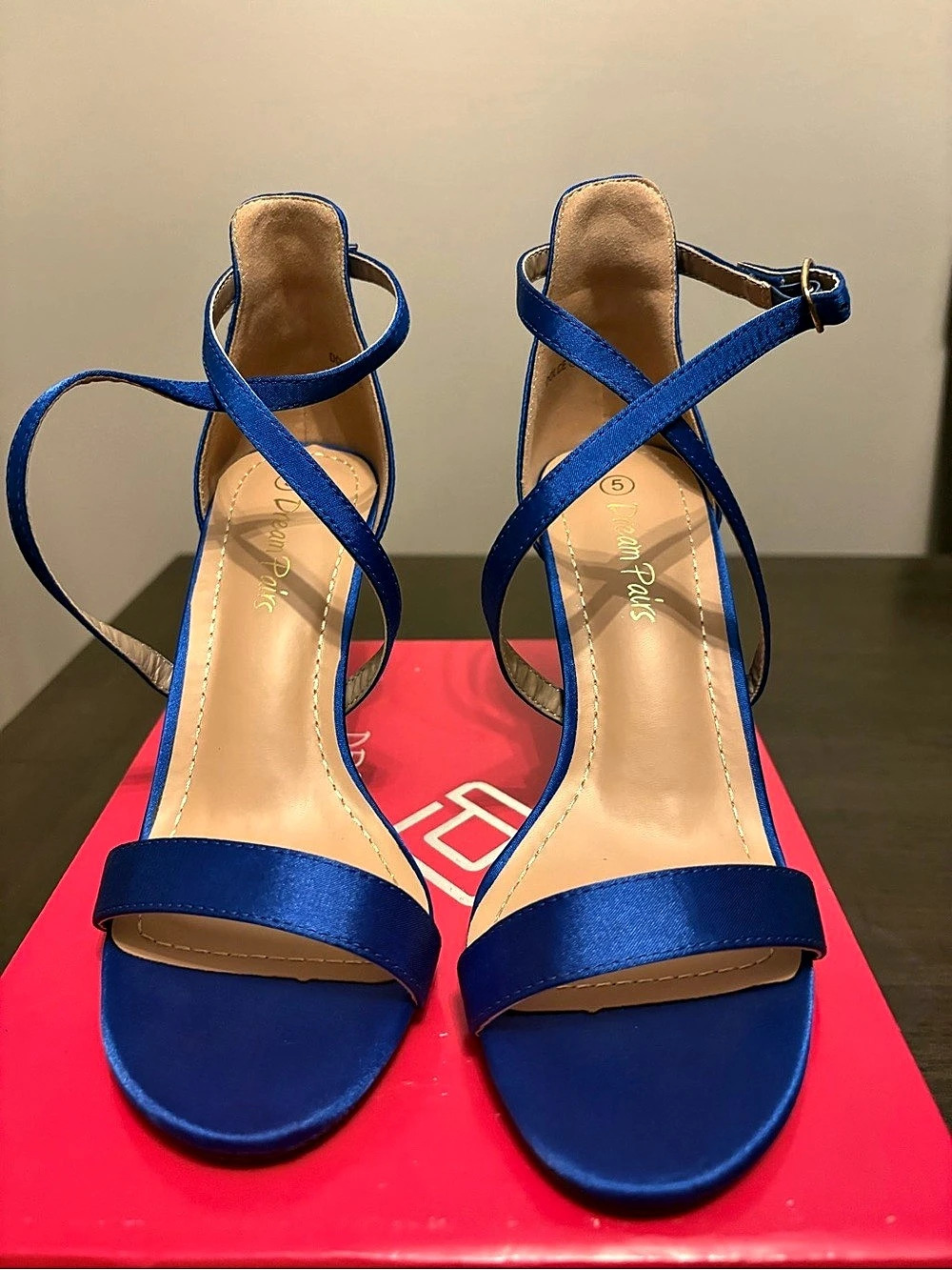 Dream Pairs Romy Blue Strappy Heels US 5